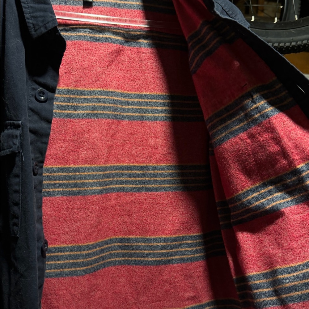 Banks Journal-Men's Black Military Field Jacket Blue with red stripe lining - Picture 5 of 6